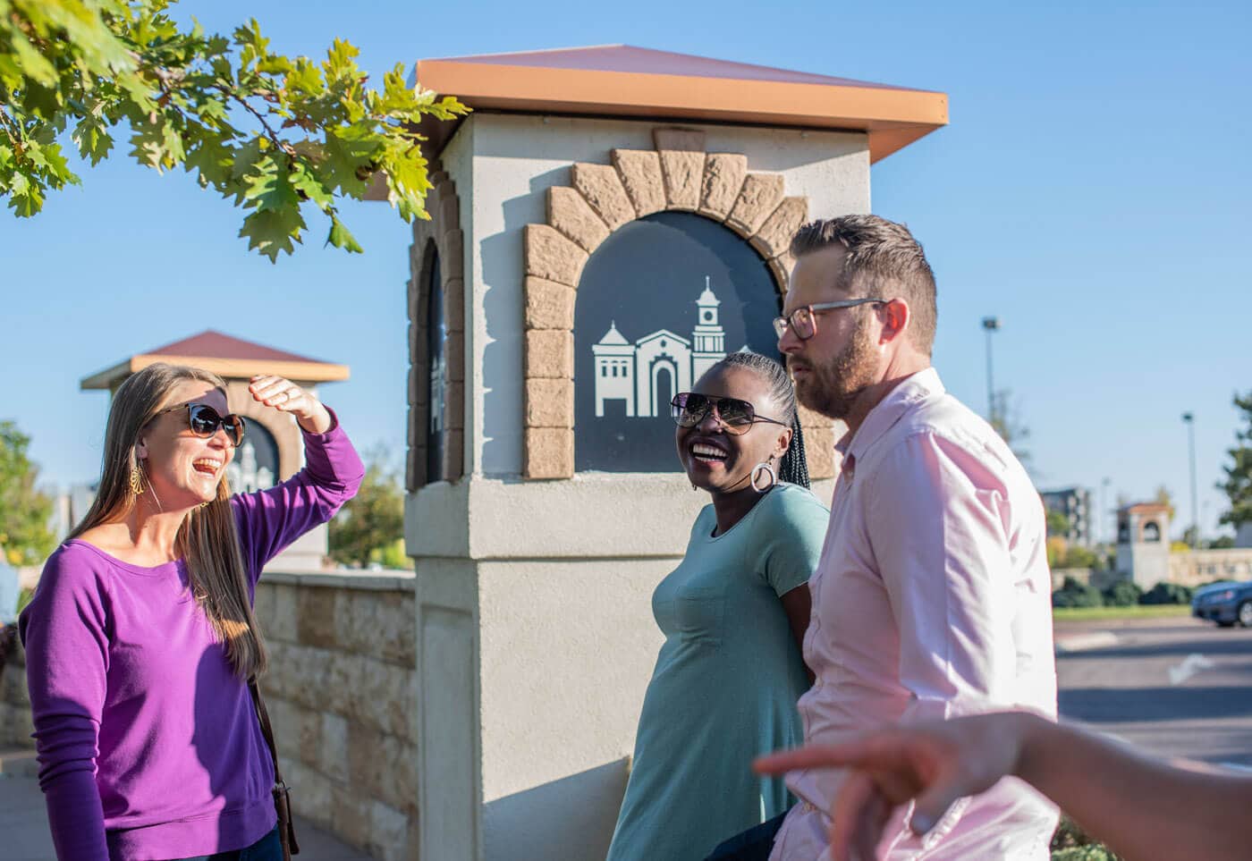 Guests at the First and Main Town Center having fun together