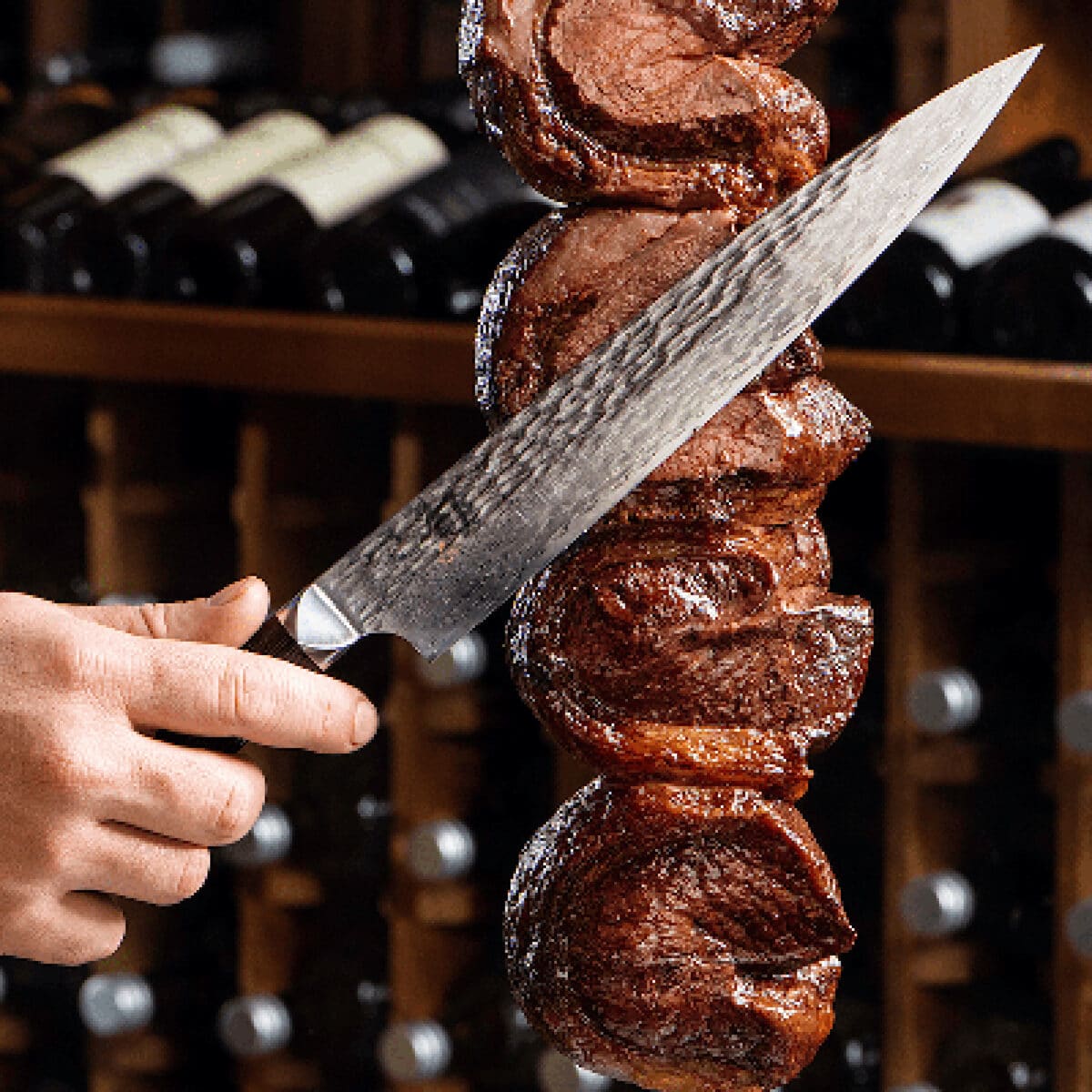 Tucanos Brazilian Grill at First and Main Town Center in Colorado Springs offers a buffet of freshly grilled meats and Brazilian specialties.